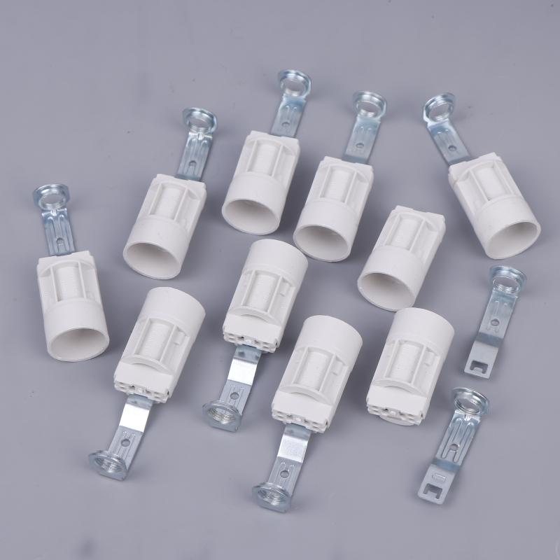 10 Pcs Candelabra Socket E14 Bracket Lamp Holder Lighting Base Zinc Alloy Sockets Bulb Holder With Bracket For  Lamps