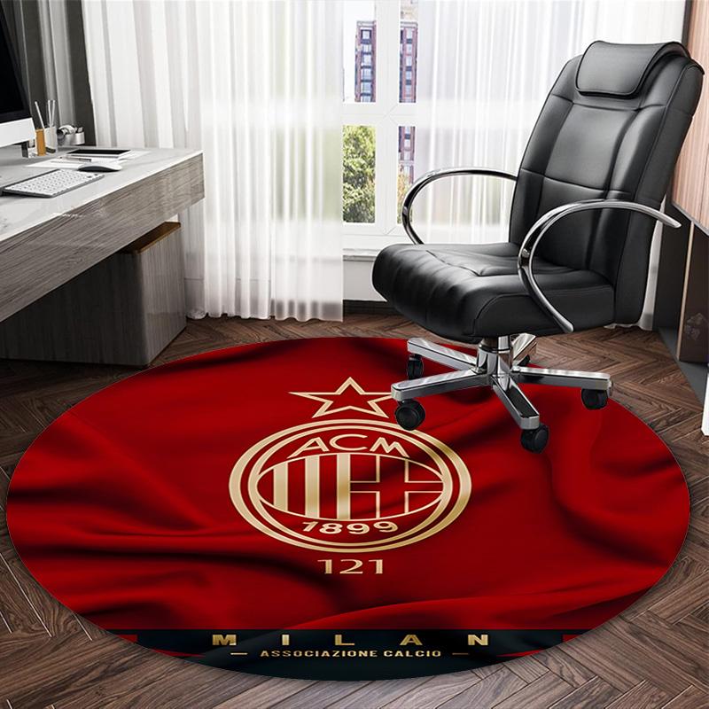 1pc A-AC Milan Carpet, Round Rug, Comfortable, Suitable for Entryways, Living Rooms, Office, And Bedrooms, Christmas Decoration