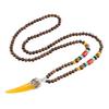 Buddhist Wood Beads Pendant Necklace Ethnic Men Women Jewelry Gifts
