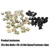Metal Car Screw Body Fender Bumper Retainer U Nut Clips Gasket Fastener (40 Pcs)