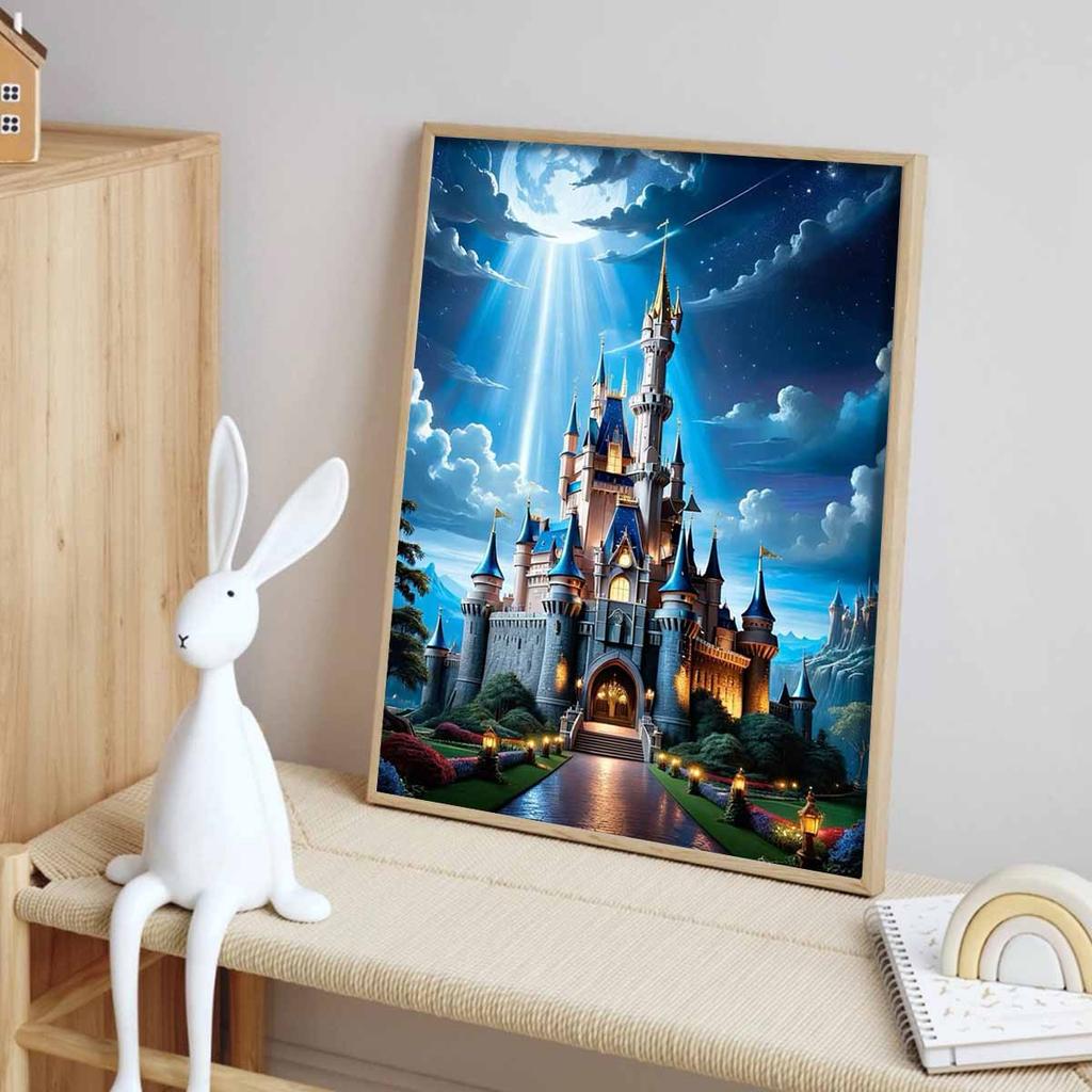 DIY Diamond Painting Castle Cross Stitch Kit Mosaic Art Diamond Painting Full Circle Diamond Home Decoration