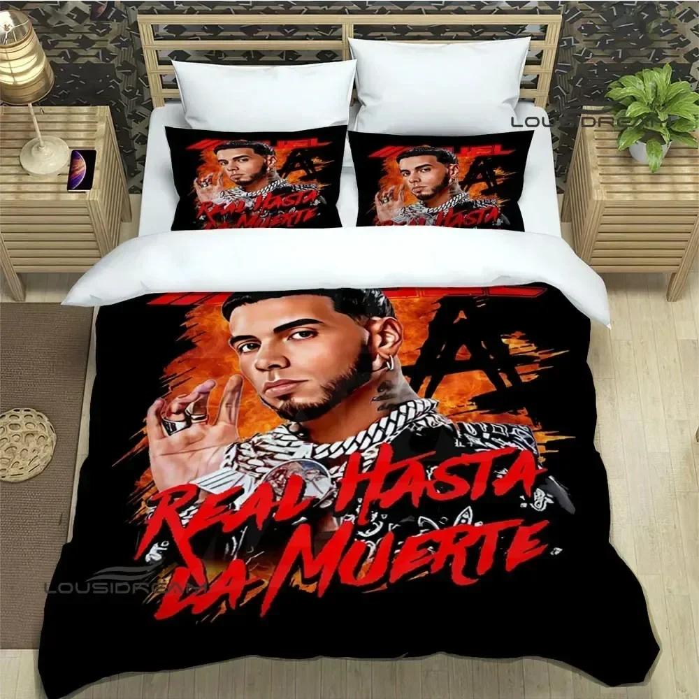 Luxury New 3D Print Rapper Anuel Aa Printed Bedding Sets Exquisite Bed Supplies Set Duvet Cover Bedding Set Luxury Birthday Gift