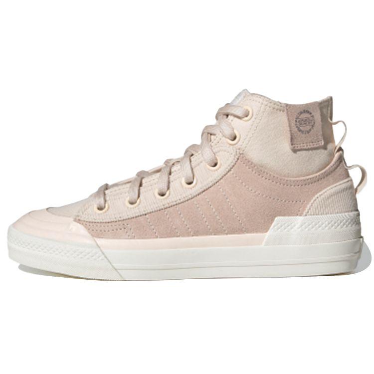 Adidas Originals Nizza Hi DL Retro Casual High-Top Skate Shoes Women Sneakers Pink White GZ2648