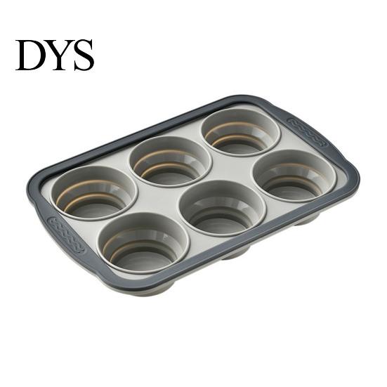 Muffins Baking Tray Silicone Muffin Pan for Baking, 6/12-Cavity Easy Release Cake Clean Mold, Food Grade Nonstick Cupcake Mold Kitchen Flexible Cups