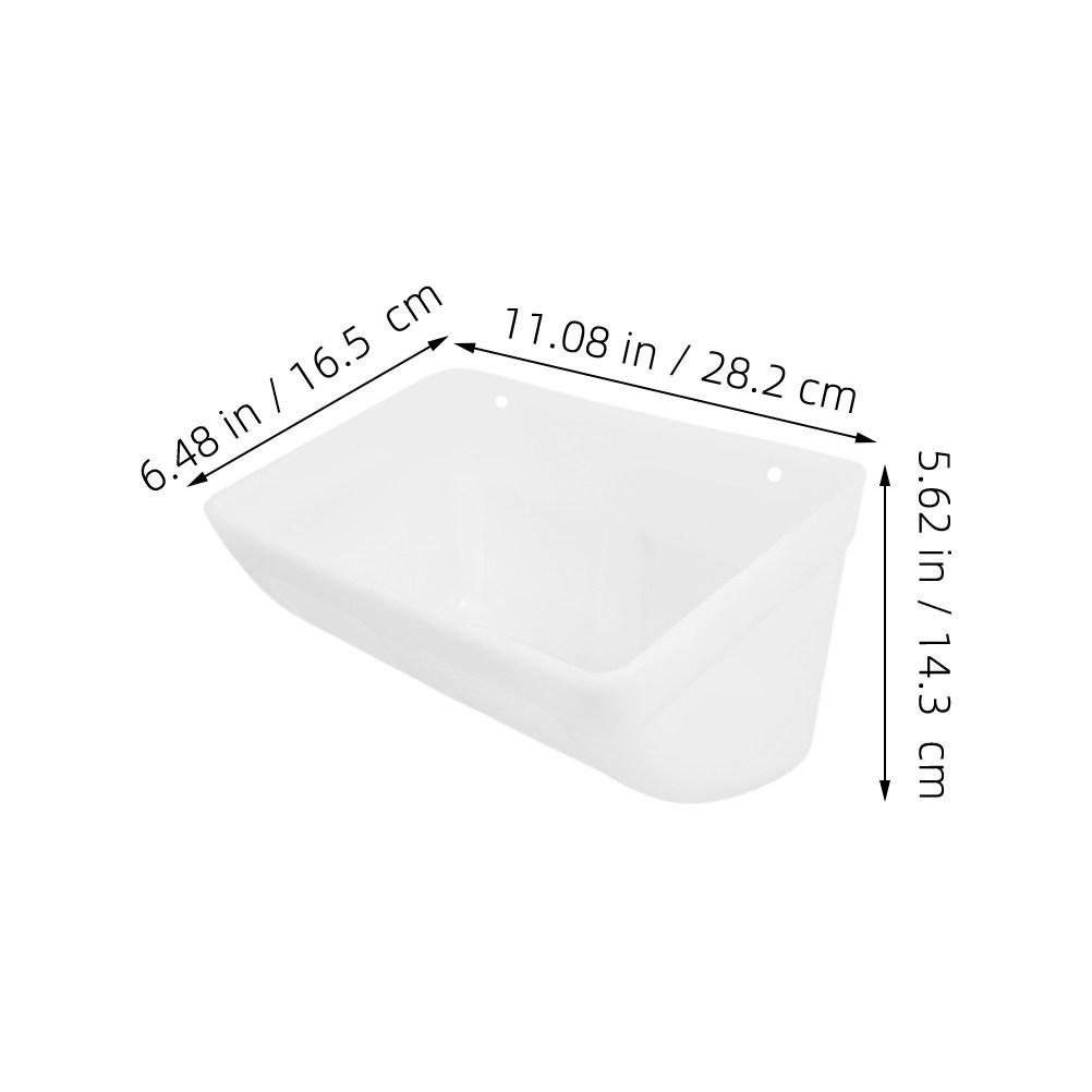 1Set Plastic Chicken Feeder Trough for Poultry Birds Goat Water Food Holder Splash Proof Wear Resistant Farming Feeding