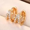 Huitan Dainty Hoop Earrings for Women Gold Color/ Color Fashion Versatile Daily Wearable Ear Accessories Statement Jewelry