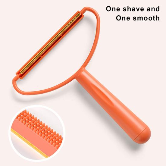 Portable Scraper Cat Dog Hair Remover with Long Handle Anti-Slip Curved Grip Reusable Widened Coverage Area Hair Ball Lint Remover