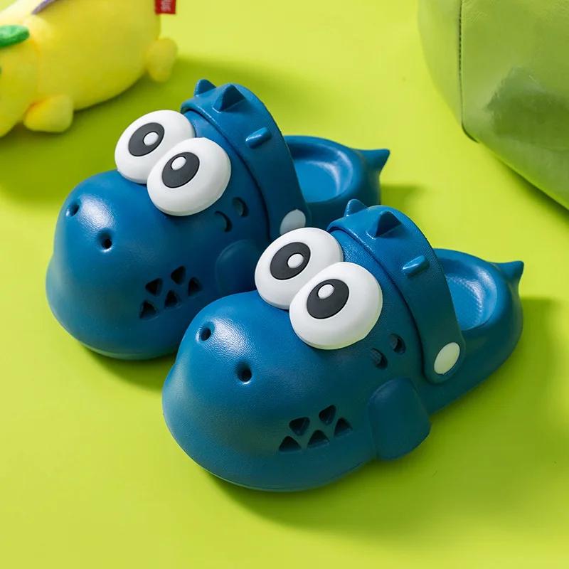 Милые детские тапочки с динозаврами для мальчиков и девочек — фото 8