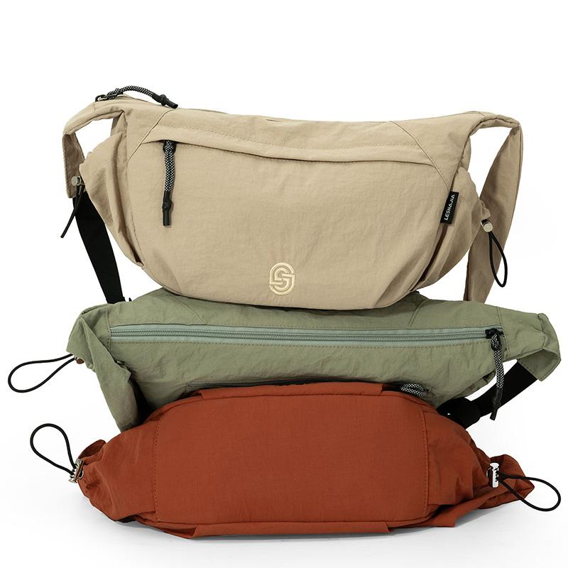 Fashion Cloth Bag Student Class Satchel Messenger Bag Large Capacity Shoulder Bag Japanese Outing Dumpling Bag