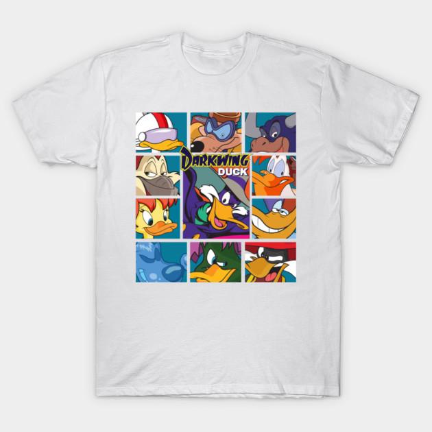 

Men Black Print T-shirt Darkwing Duck 01 No-Cut Transfer Paper Print Cotton Tshirt M білий