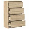Sideboard in Sonoma Oak Finish 60 x 35 x 98.5 cm Particleboard