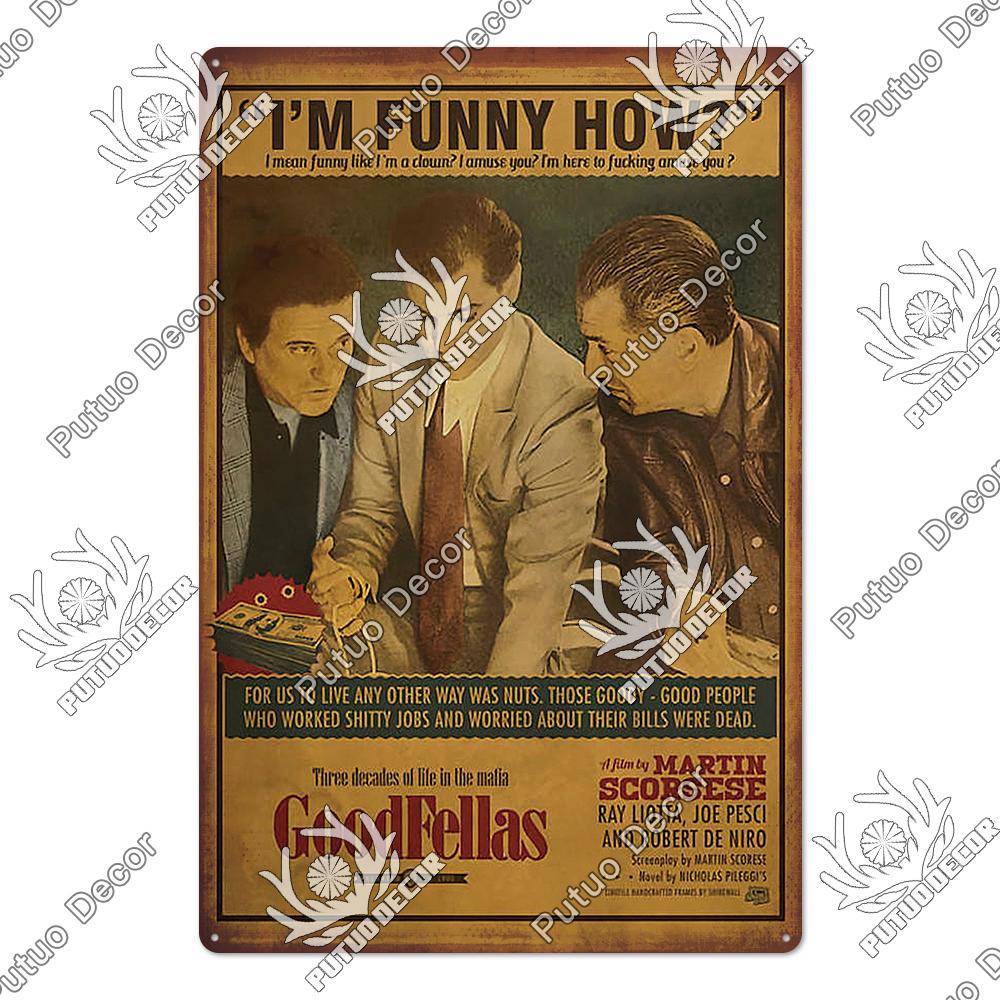 Putuo Decor Funny Cat Vintage Posters Tin Signs Retro Plaque Metal Plate Wall Art Decoration for Home Living Room Pet Shop