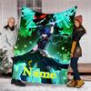 Pătură Personalizată cu Nume - Design cu Personaje Genshin Impact, Pătură pentru Canapea, Pat, Călătorii, Camping - Moale și Călduroasă, Cadou Minunat