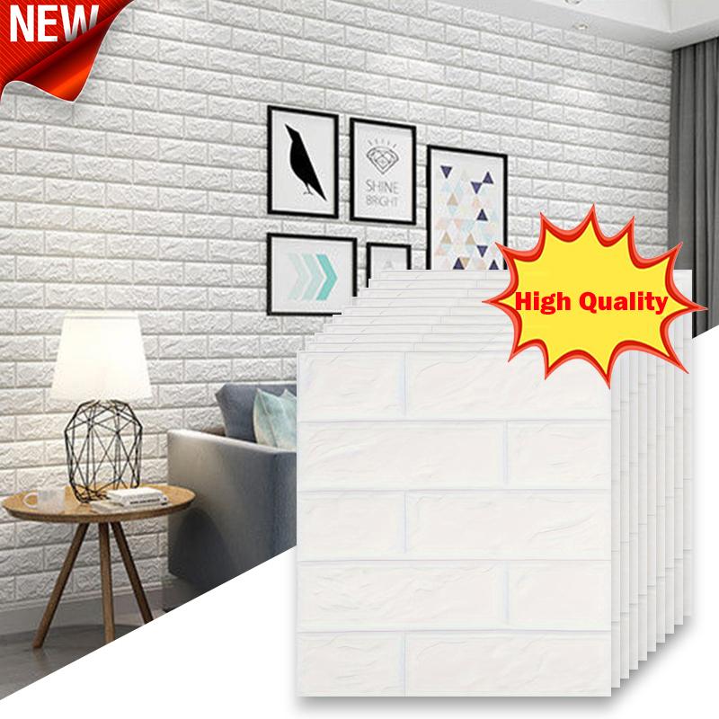 

38.5*35cm High Quality 3D Foam Brick Pattern Vintage Wallpaper Ceiling Self Adhesive Wall Panel Background Home Decoration 5Pcs 38.5X35cm