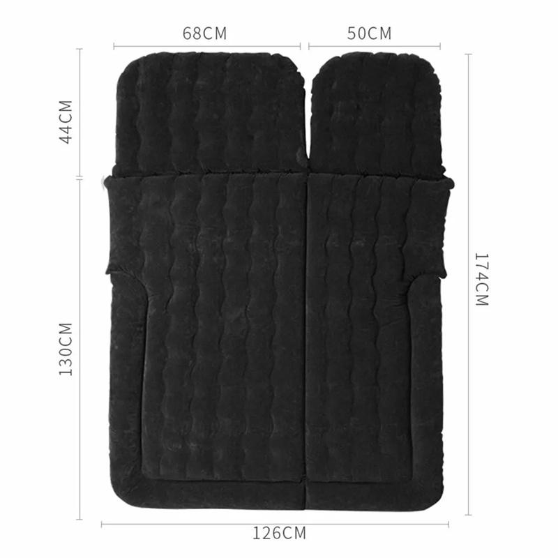 Tragbare SUV Reise Luftmatratze Kissen Aufblasbare Autobettmatratze Auto Campingmatratze Mit 2 Kissen Outdoor Campingkissen