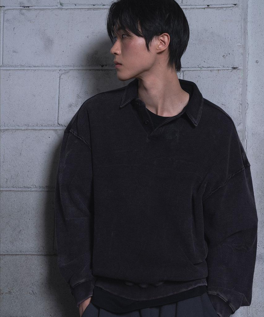 Aejyuttingkeumamaindeu Dust Waffle Collar Pullover