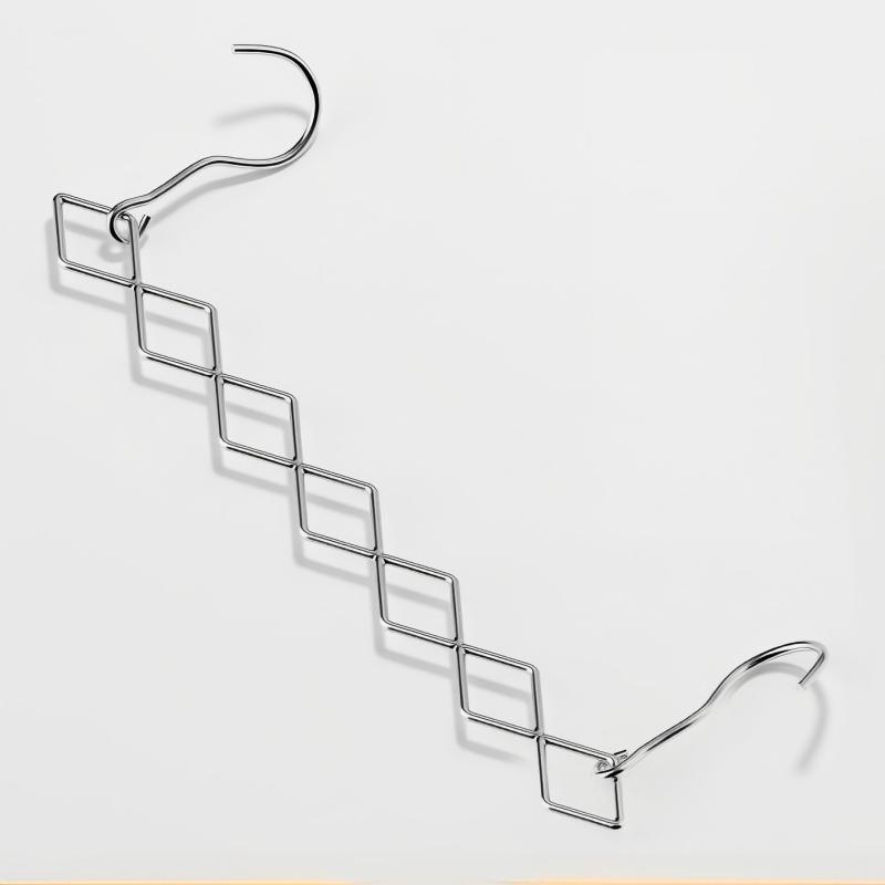 Stainless Steel 7-Hole Support Clothes Hanger Household Saving Space Clothes Rack for Dormitory Hanging Folding Clothes Rack серебряный