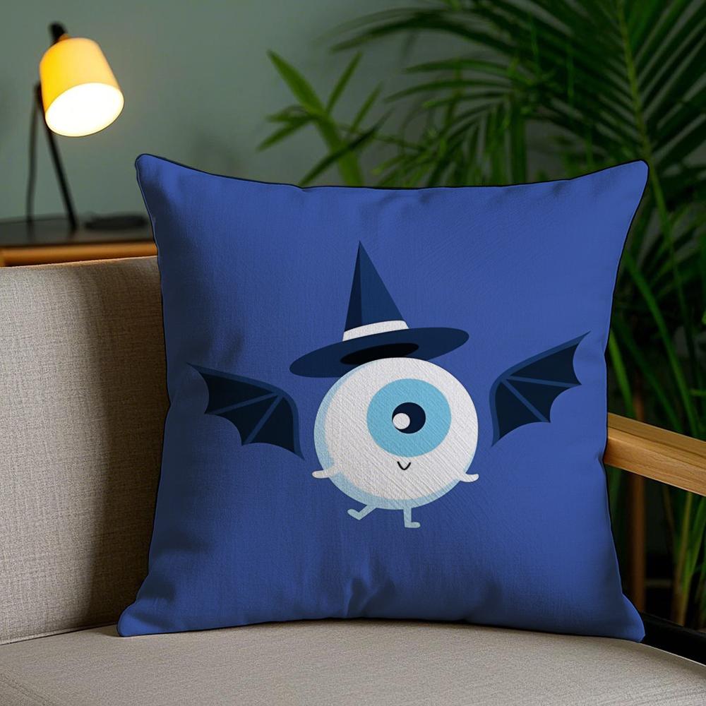 Cute Animal Cushion Cover Plush Fabric Soft Double-Sided Printed Invisible Zipper Sofa Pillow Case Home Decor