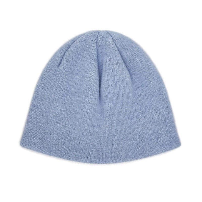 OTHER-worldly Drop Bead Angora Short Beanie [Blue]
