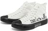 Men's Sneakers Kappa Abrasion Resistant Coverage Breathable High top Canvas Shoes Unisex Dark Gray