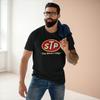 Camiseta Masculina Preta com Logo de Óleo da Equipe de Corrida STP Tamanho S a 5XL Camiseta Unissex