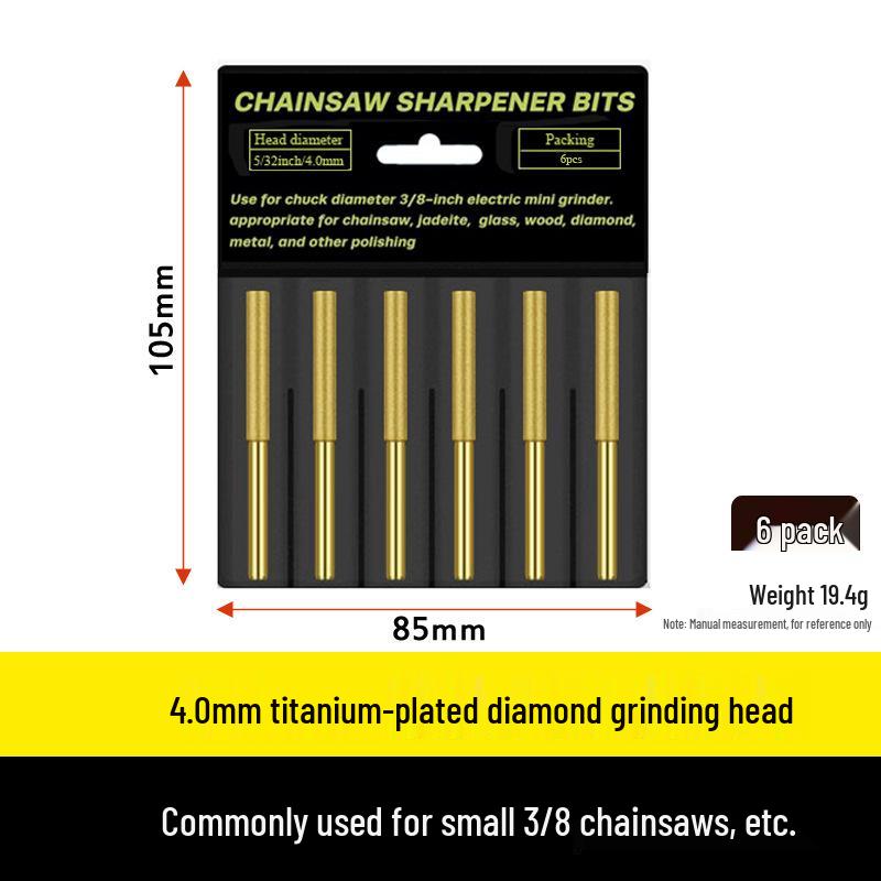 Electric Chainsaw Chain Sharpener Set with Abrasive Grinding Heads