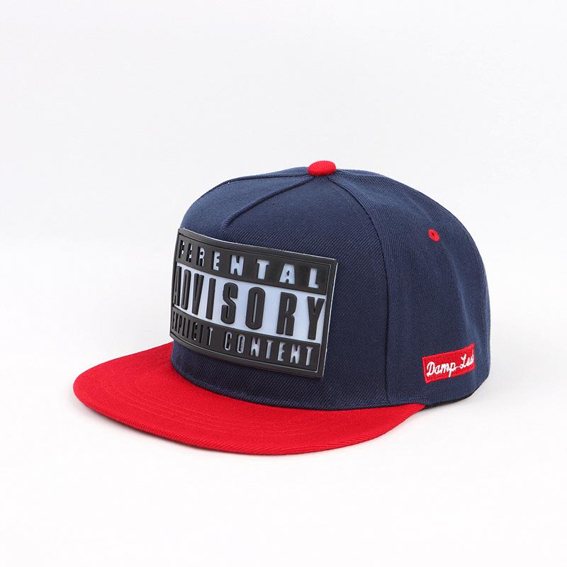 

European and American cross border hot three dimensional letter printing baseball hat men and women flat brim hip hop hat street темно-синий