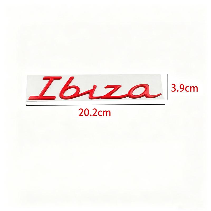 3D Metal Ibiza Car Letter Stickers Rear Trunk Emblem Accessories