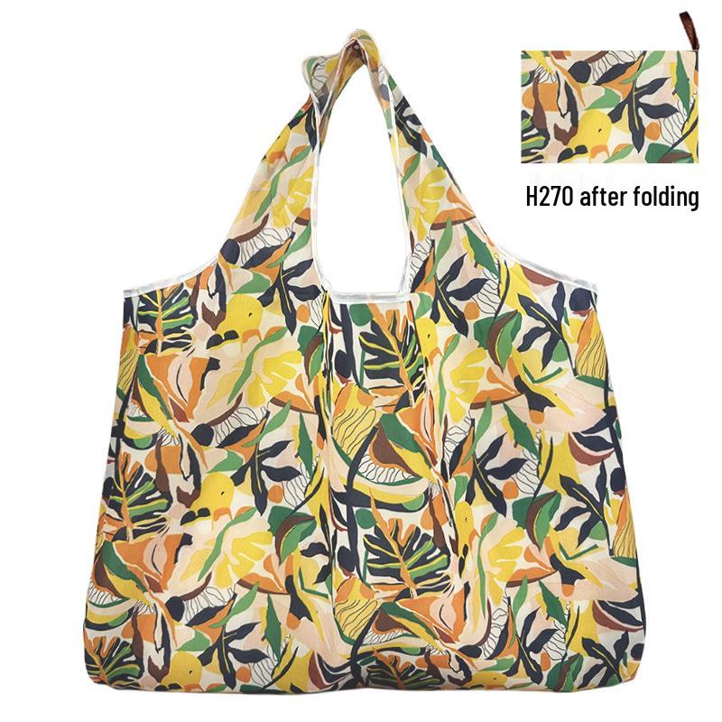 Foldable Tote Bag for Groceries - Large Capacity, Southeast Asian Print