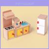 Wooden Simulation Mini Bedroom Kitchen Living Room Children Scene Toy Set For Imaginative Kids Pretend Play And Parentchild Interaction