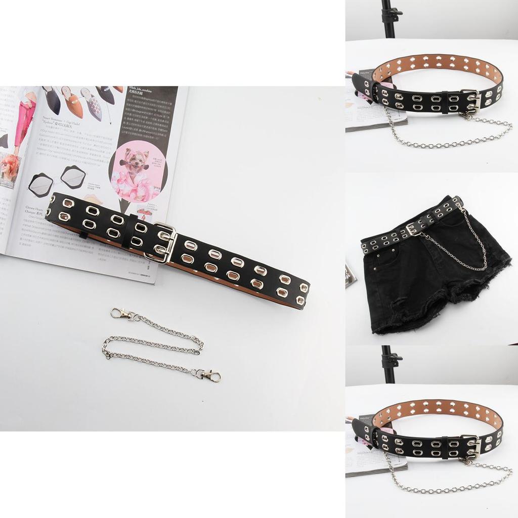 Korean Fashion Chain Belt With Iron Buckle For Jeans And Skirts Suitable For Streetwear Looks
