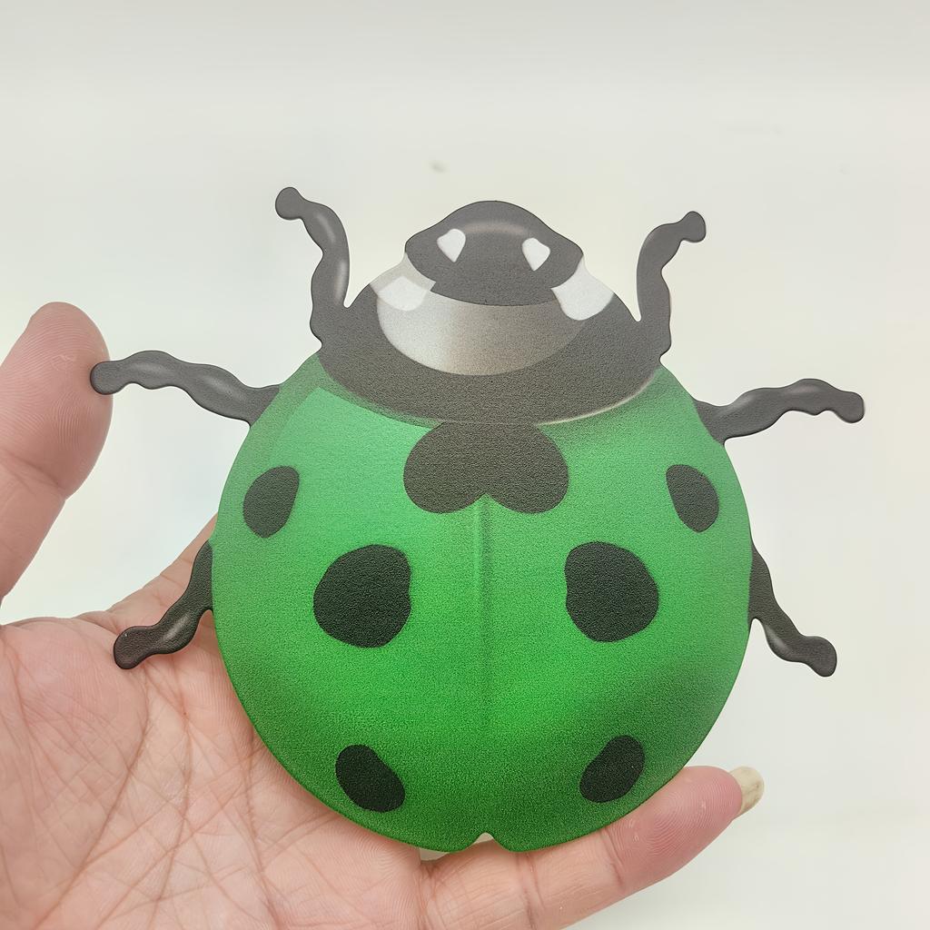 1pc, Metal Ladybug Colorful Garden Decoration Yard Crafts Living Room Kindergarten Decoration Insect Outdoor Crafts, Scene Decor,  Home Decor.