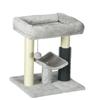 48cm Cat Tree with Scratching Posts, Bed, Perch, Self Groomer, Toy - Grey