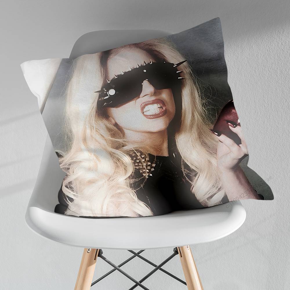 Singer LLady GGaga Cool Pillowcase for Sofa Room Office Decor Printing Merchandise AllMatch Cushion Cover