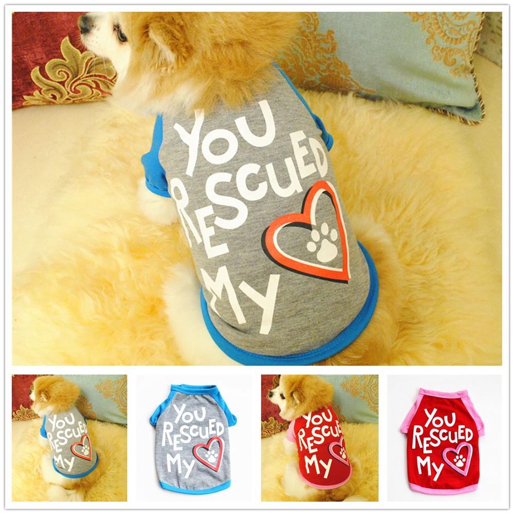 Pet Puppy Summer Footprints Vest Small Dog Pet Clothes T Shirt