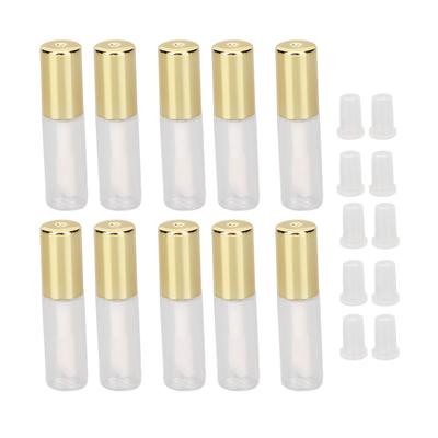 1,2 ml Leere Lipgloss-Tuben Gold Transparent Versiegelt Kleine Lipgloss-Tube Reise Dosiertube für