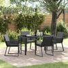 VidaXL Garden Chair Set with Cushions – 4 Pieces In Black Poly Rattan for Outdoor Comfort, Perfect 3379319