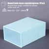 Scatola portascarpe trasparente, organizer tipo cassetto, scarpiera, scatola impilabile in plastica, contenitore separato, semplice scarpiera
