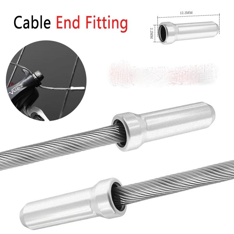 Crimps Tips Cycling Parts 20Pcs Bike Cable End Fitting Aluminum Alloy Cable End Caps Bicycle Brake Derailleur Shifter Caps