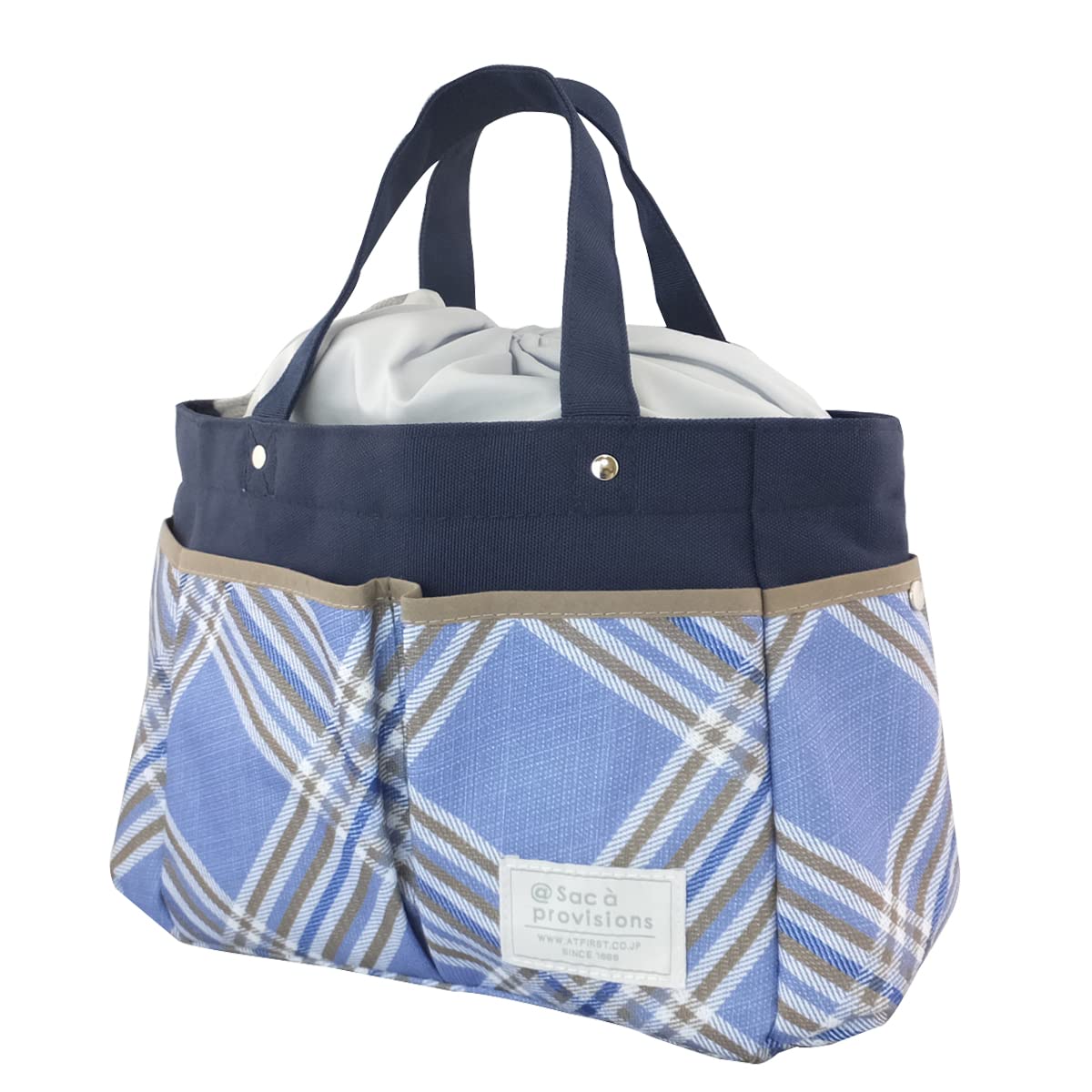 

AtFirst Изолированная сумка-тоут на шнурке Стильная большая изолированная сумка для ланча с сумкой AF6341, Сумка, Карман, Синий, синий