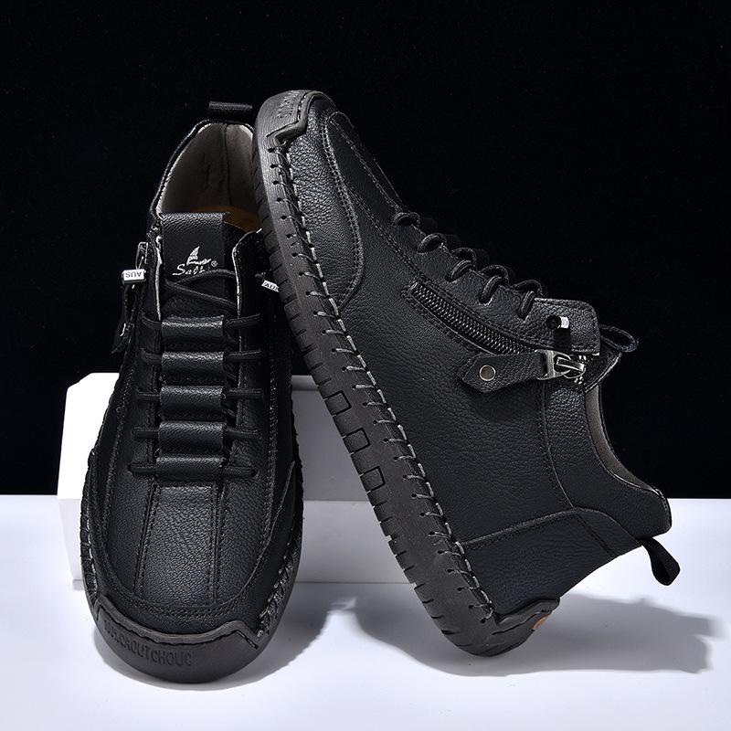 Men's Retro High-Top Casual Leather Shoes - Outdoor Style