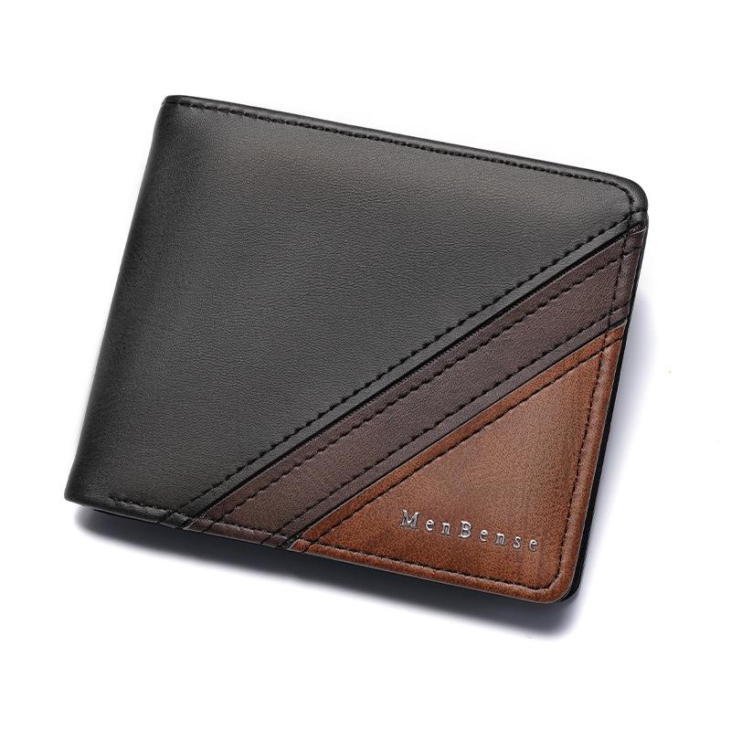 New Men'S Wallet Men'S Short Wallet Middle-Aged And Youth Wallet Large Capacity Multi-Card Wallet