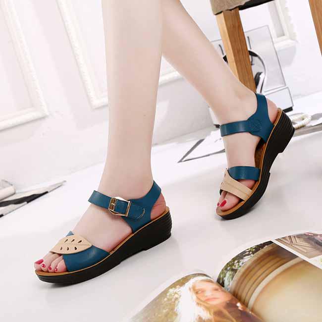 Women Sandals Summer Flat Sandals Fashion Mother Sandals Soft Bottom Women Shoes Comfortable Flats