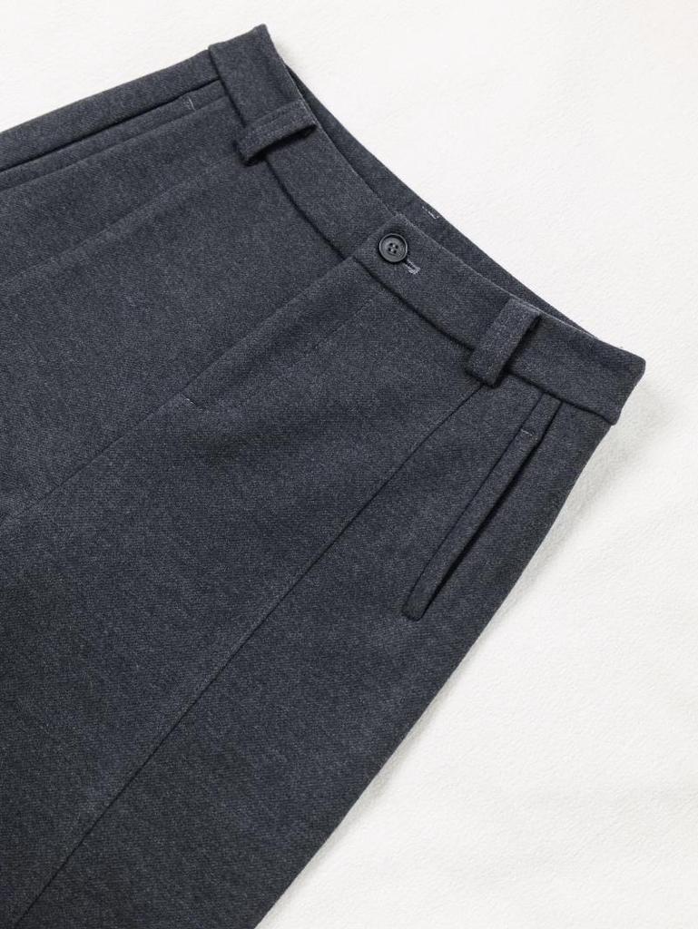 [Wool Blended Pants] Customized Weaving and Dyeing Two-color High-end Elastic Waist 1116 Winter New Straight-leg Pants
