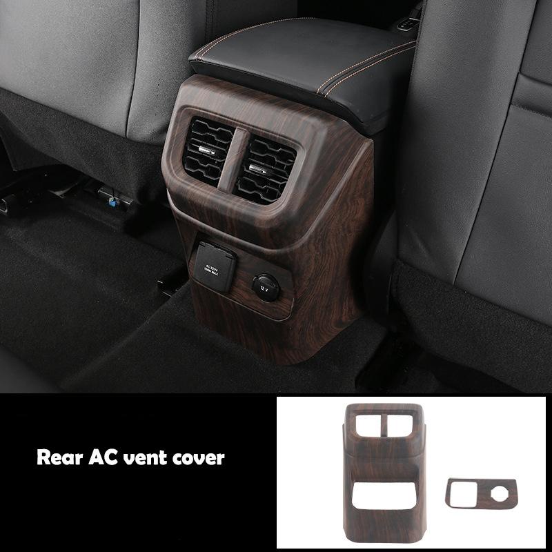 LHD RHD For Ford Ranger Wildtrak T9   2024 ABS Wood door handle bowl Central Screen trument Reading Light panle cover