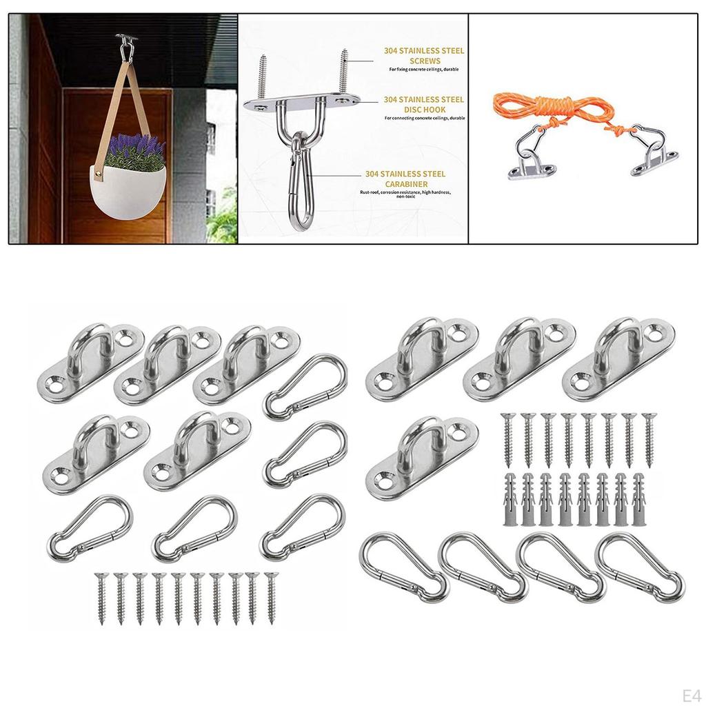 Pad Eye Plate Easy Install Hammock Wall Mount Solid Marine Hardware Staple Hook for Boat Accessories