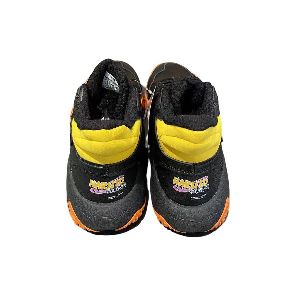 Anta Naruto X  Collaboration Fleece Non-Slip Wear-Resistant Mid-Top Basketball Shoes Men Sneakers Black Orange 112141627-1