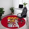 1pc Halloween Tom Jerry Office Round Area Rug, Under Office Chairs Bedroom Living Room Home Decor, Room Deco, Available In Various Sizes