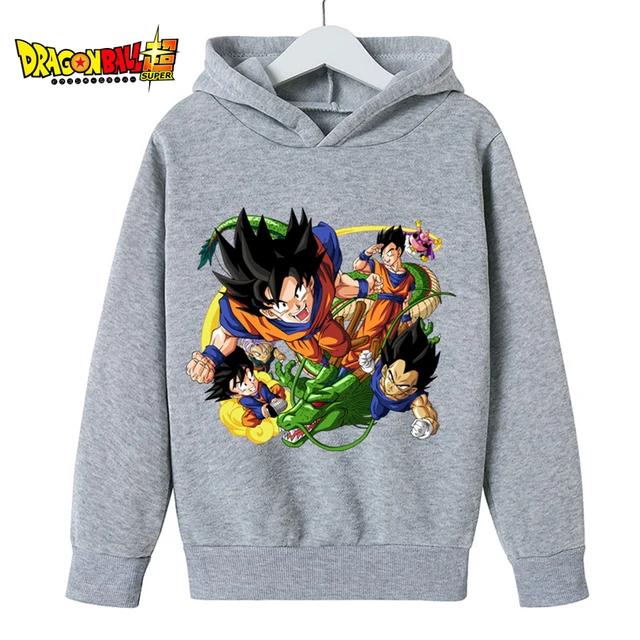 

Детские толстовки Dragon Ball Z, весенняя детская одежда 2025 года, модные топы с принтом для малышей, детские пуловеры с круглым вырезом, верхняя одежда для мальчиков 4–14 лет 140