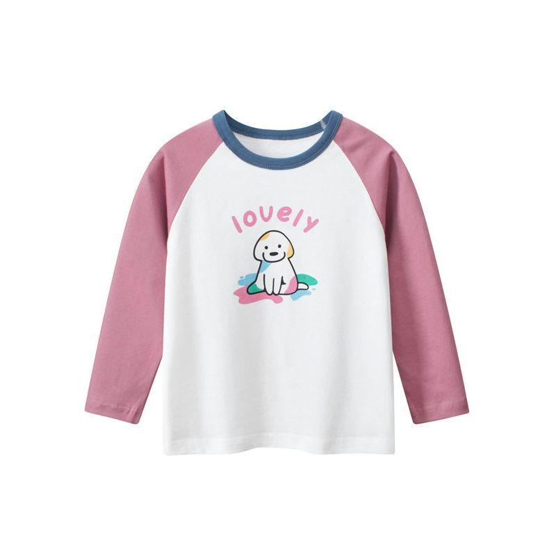 27Home Brand Children's Clothing New Product 2026 Spring Girls' Long-Sleeved T-Shirt Baby Clothes Pure Cotton Cartoon Bottoming Shirt
